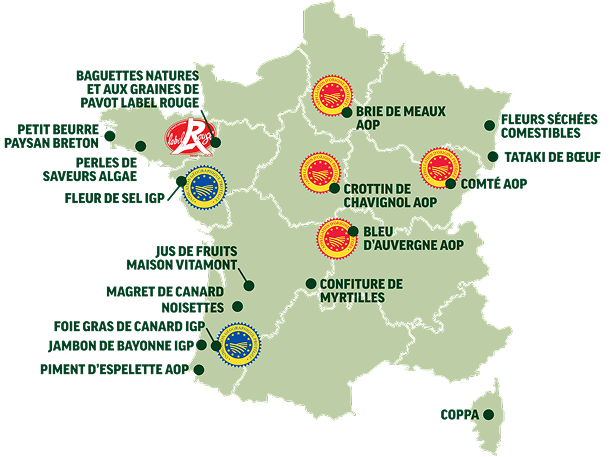 Carte de provenance des matières premières Tout&Bon.